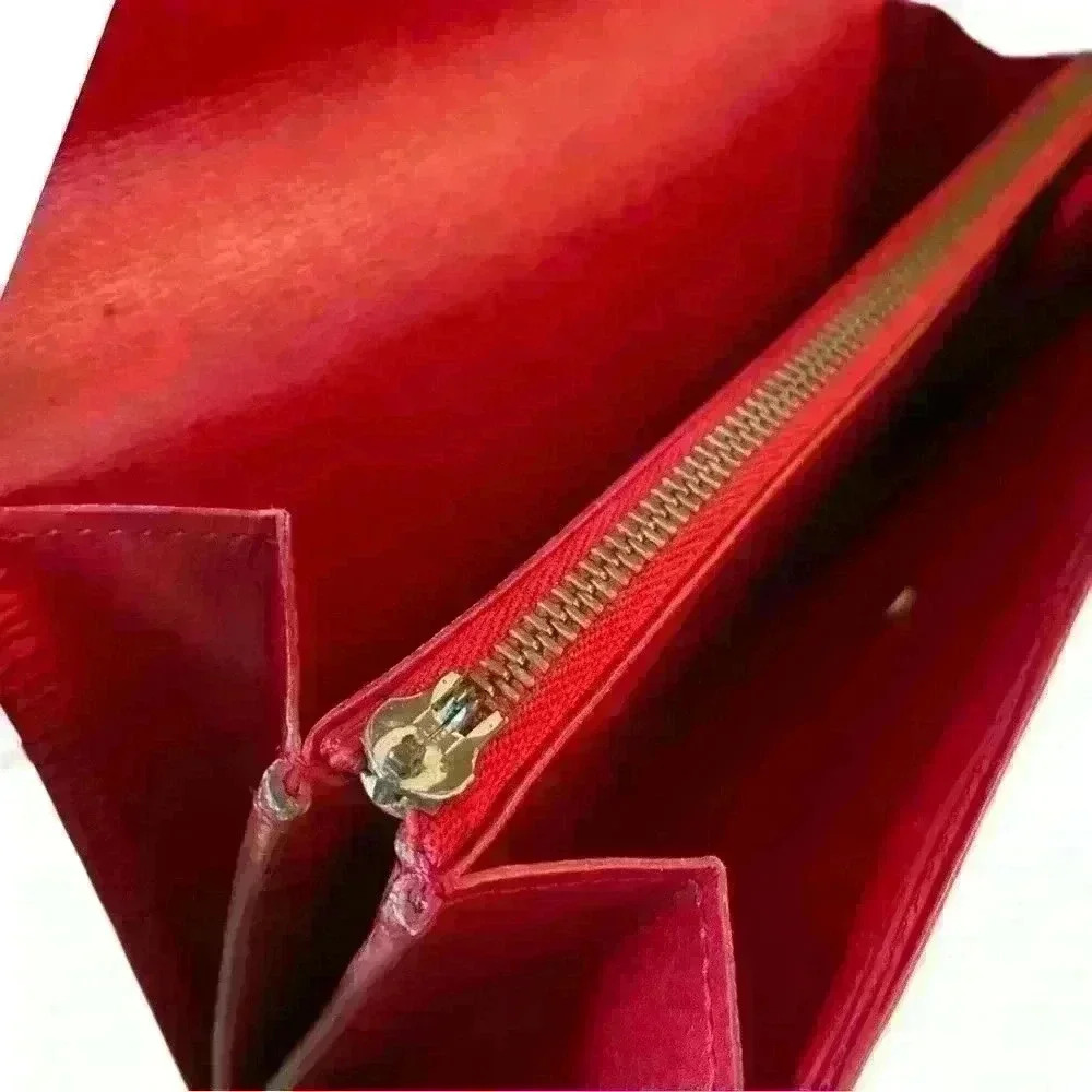 LV Louis Vuitton Red Epi Wallet - Picture 6 of 12